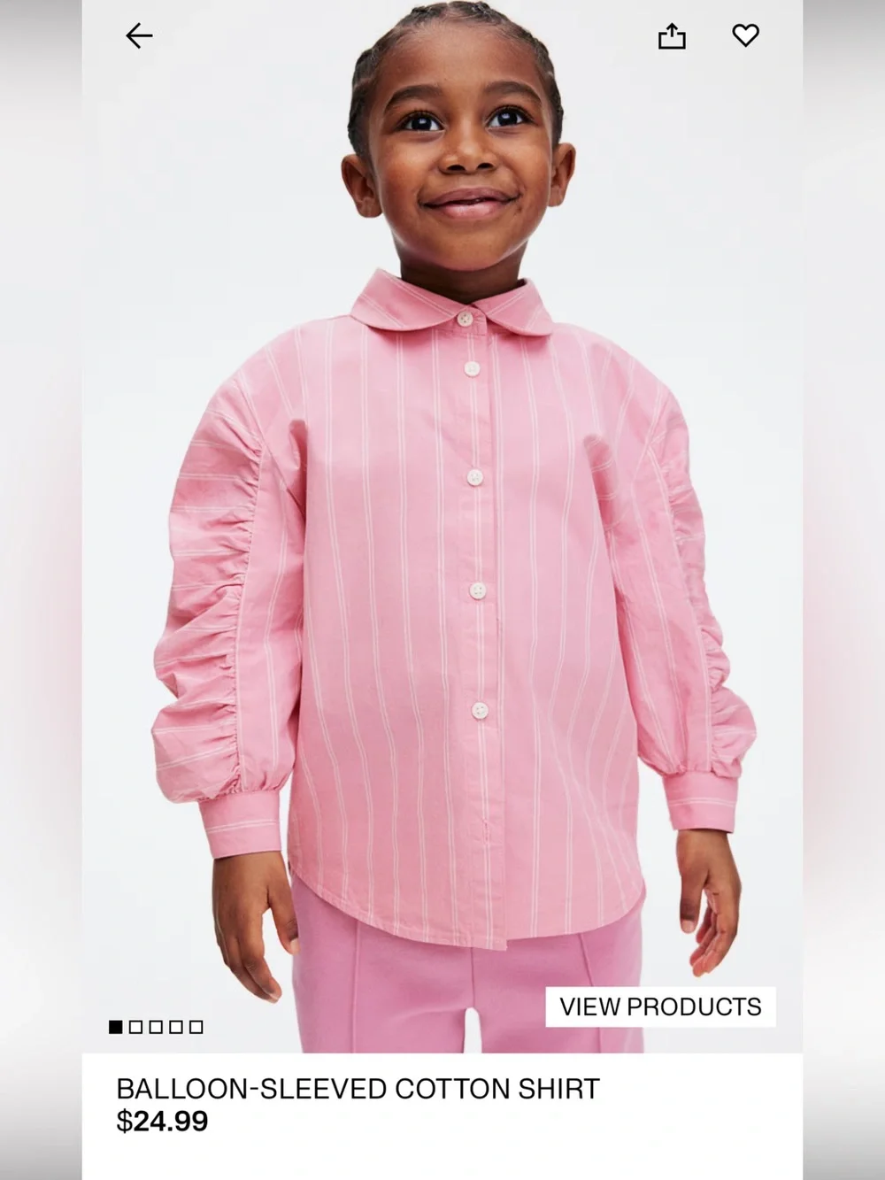 H&M Striped Cute Sleeve Shirt - Kids